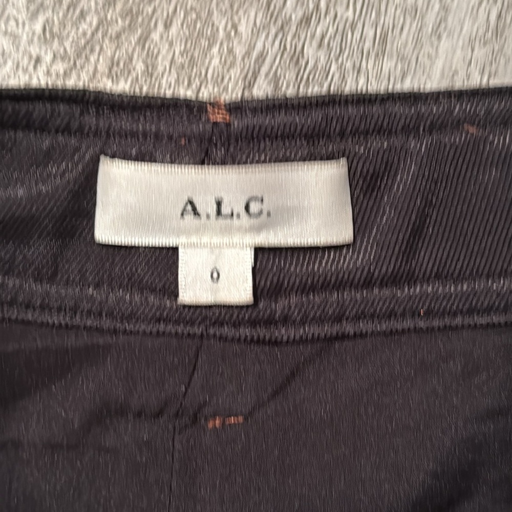 A.L.C. Brown Vegan Leather Midi Skirt - Picture 9 of 16